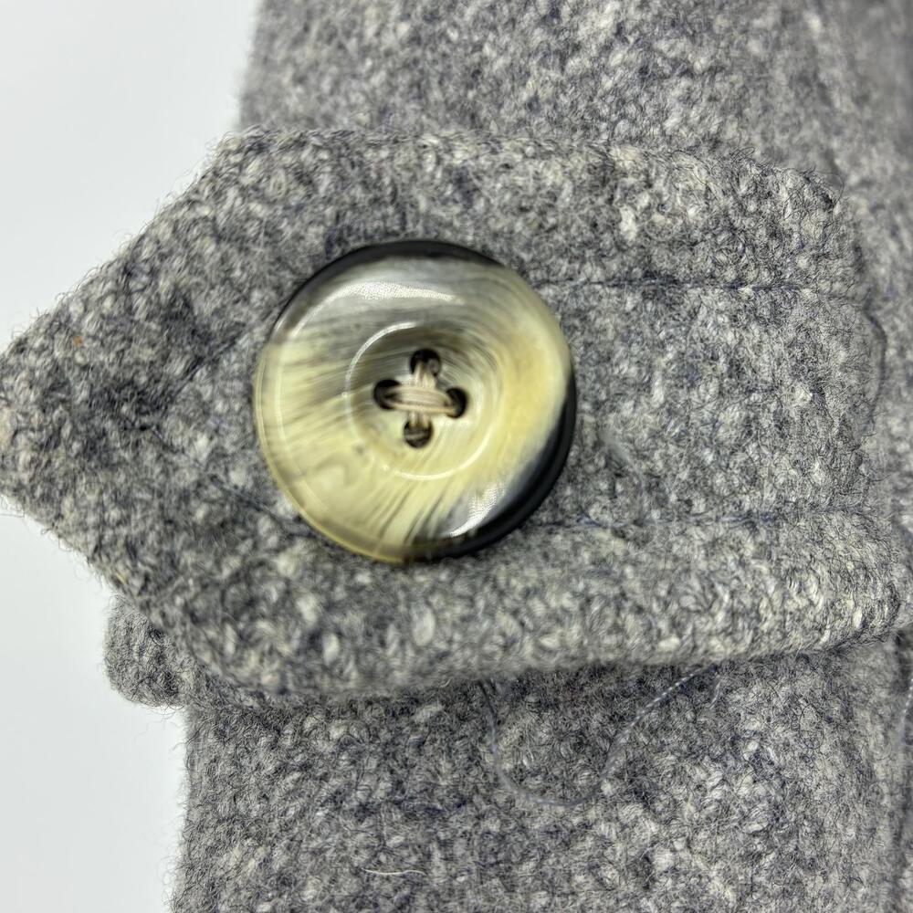 Rare Vintage Youthcraft Gray Wool Long Button Front Coat with Belt, Medium - Picture 3 of 9